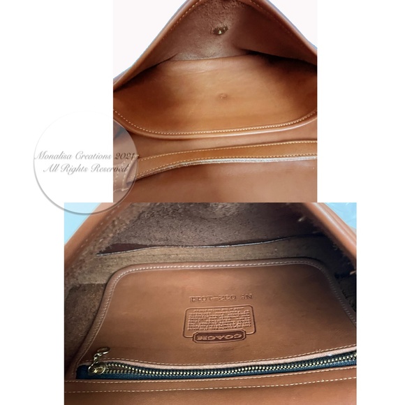 Coach Avenue Bag Crossbody Portfolio Brief #9886 British Tan Leather Vintage - Picture 13 of 14